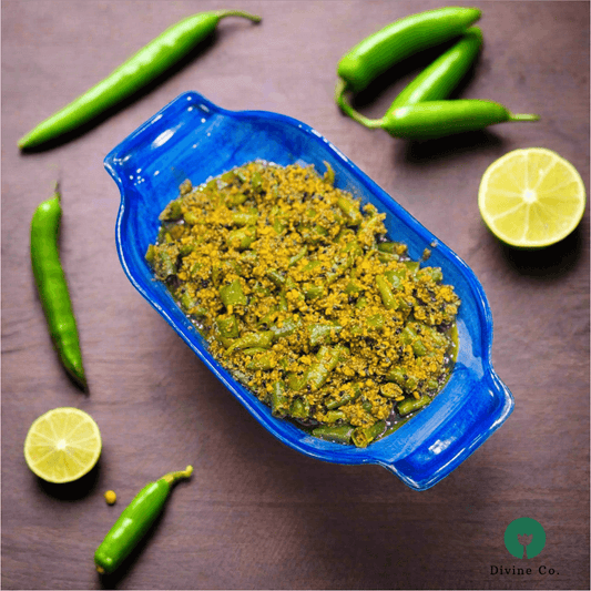 Green chilli pickle - Divine Co.