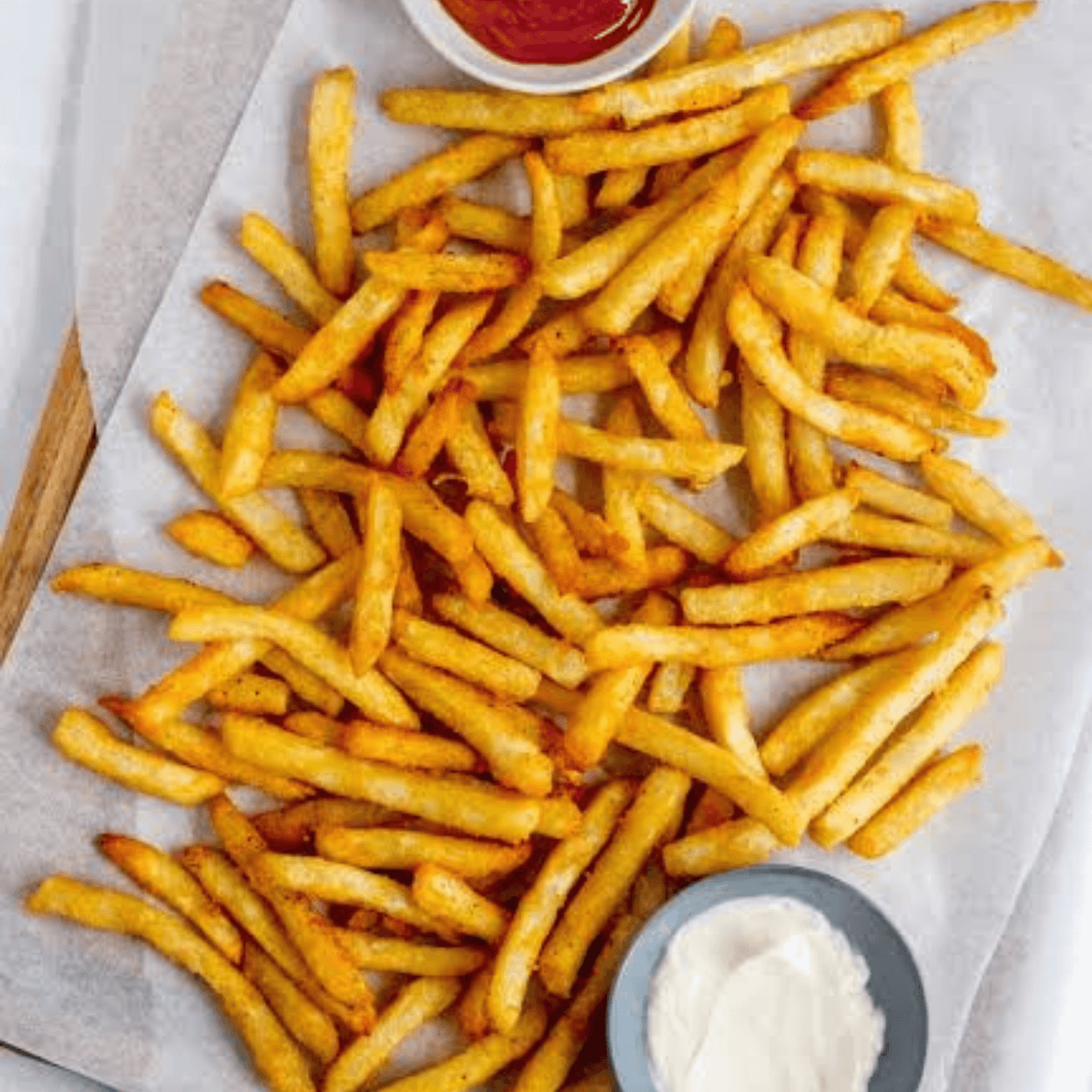 Frozen fries – crispy, golden French fries ready to cook for the perfect snack
