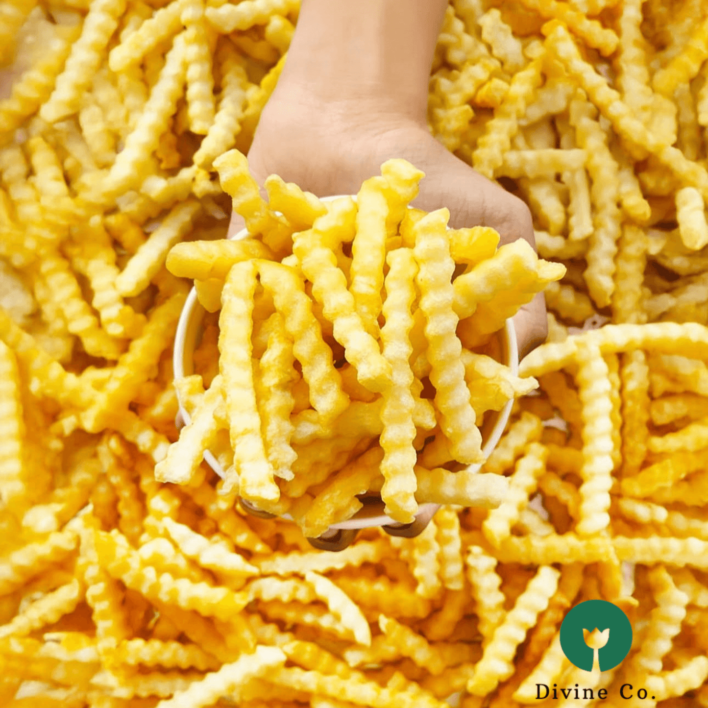 Crinkle frozen french fries