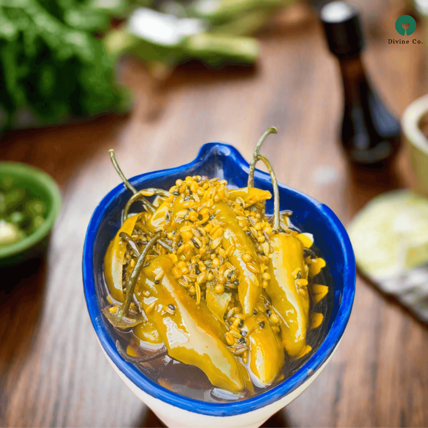 Stuffed green chilli pickle