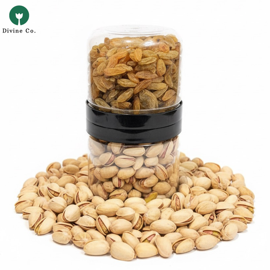 Pistachio-Raisins twin jar