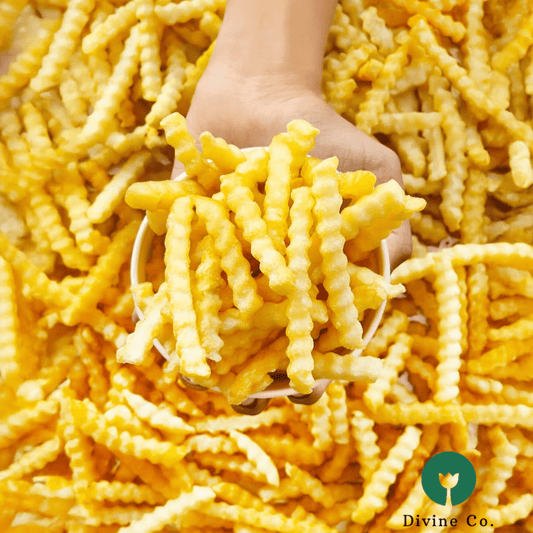 Crinkle frozen french fries