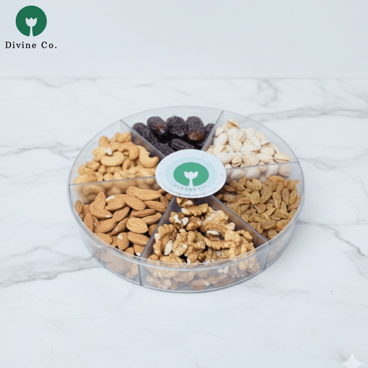Mix nuts gift tray with dates - Divine Co.