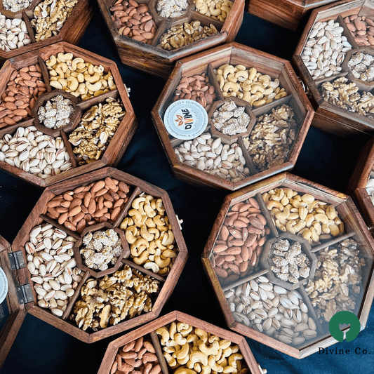 Premium wooden dry fruit box - Divine Co.
